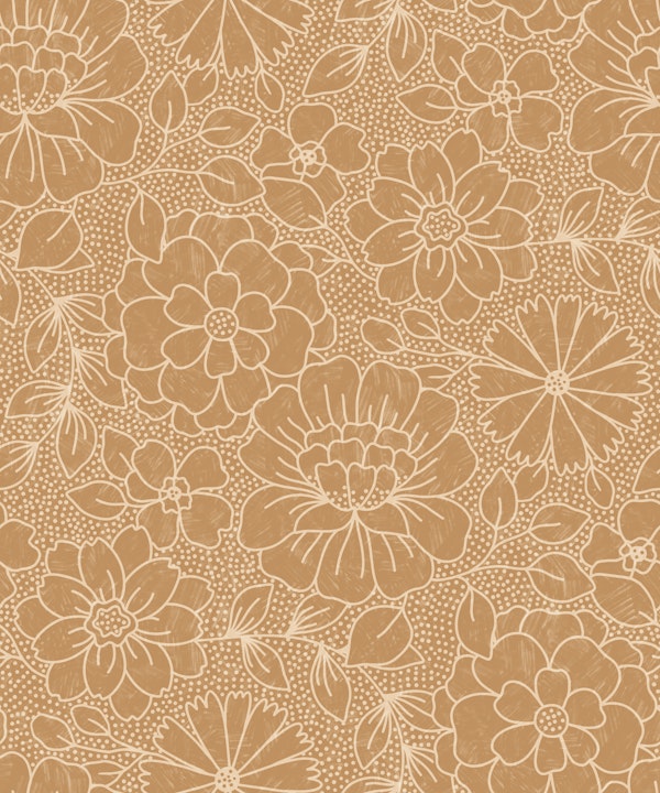 Boho Floral in Basket Beige