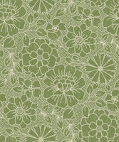 Boho Floral - in Pistachio Green behang