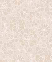 Boho Floral - in Light Beige wallpaper