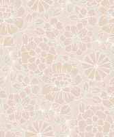 Boho Floral - in Light Beige behang