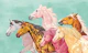 Bold Teal Horse Art