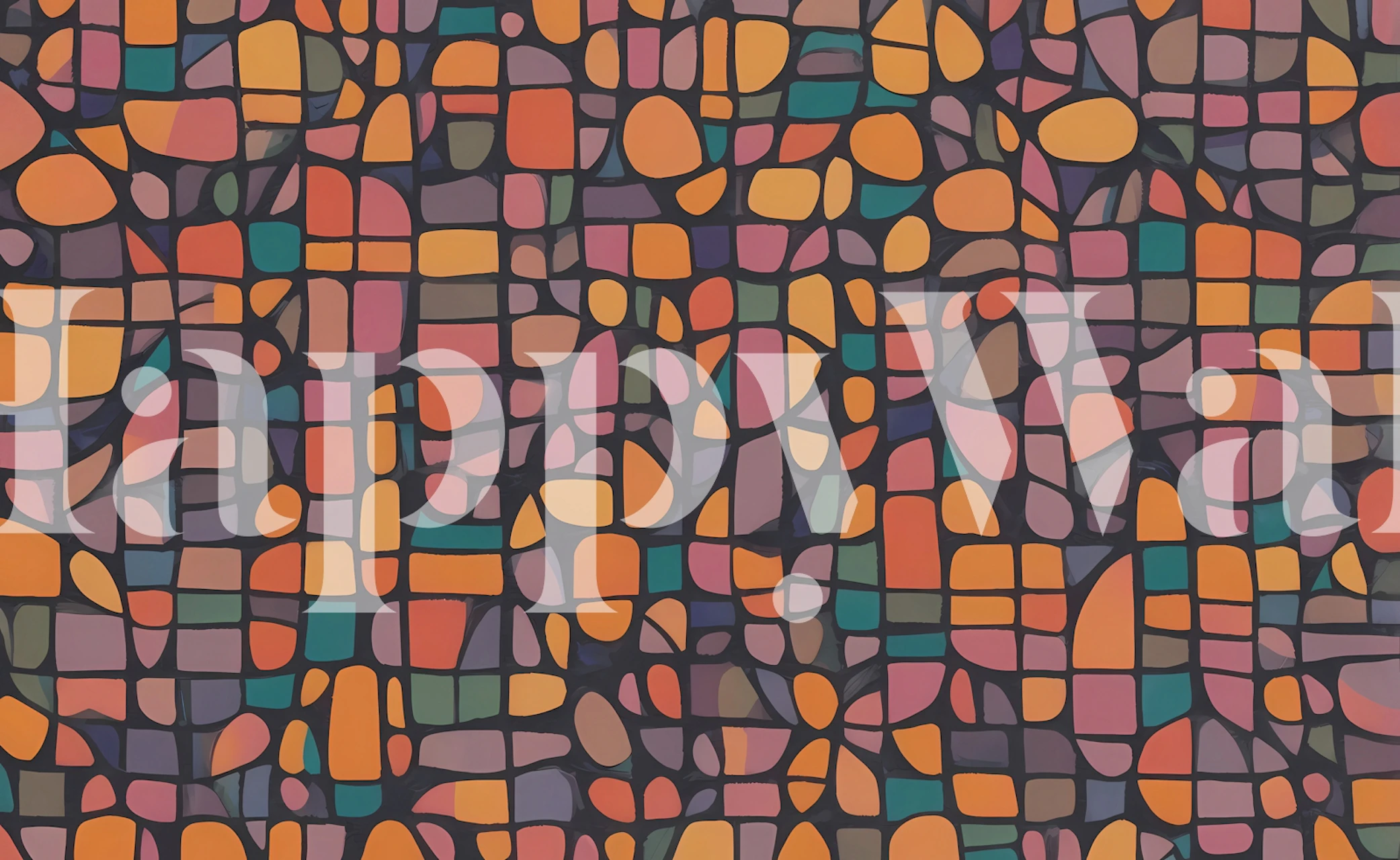 Funky Retro Vibes behangontwerp in een kamer