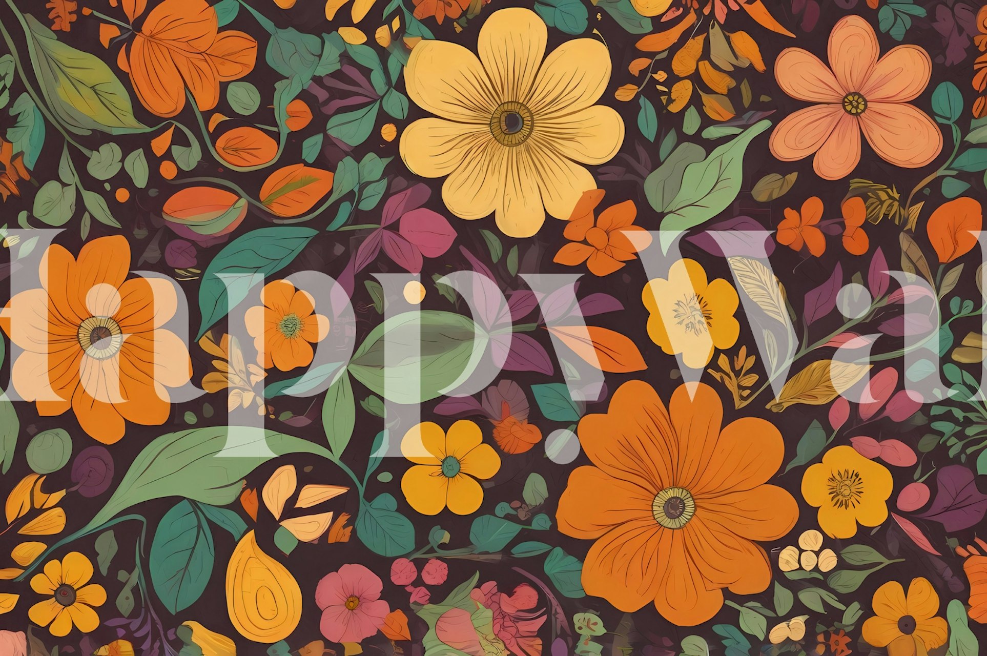 Colorful Garden Escape tapeta v místnosti