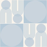 Calming Blue Geometry carta da parati