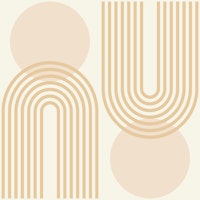 Retro Geometric Arches tapetit