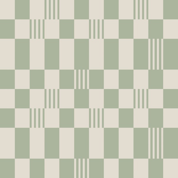Sage Checkered Elegance