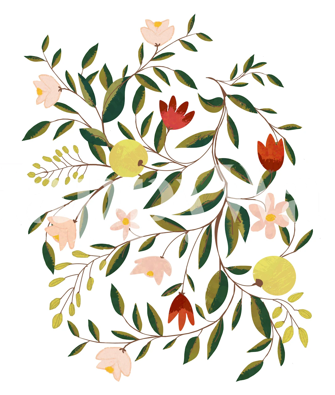 Lovely V3 Florals wallpaper in a room