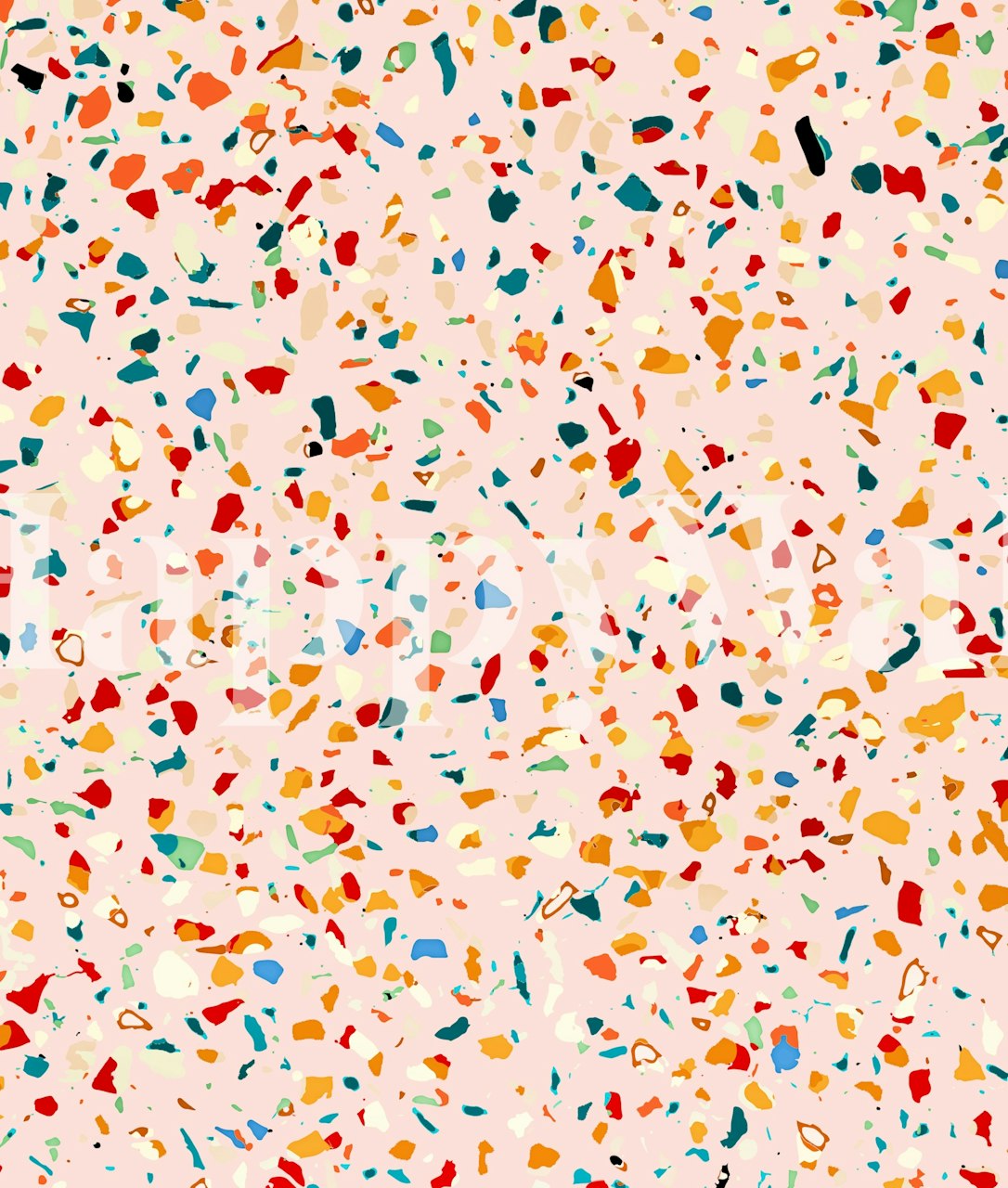 Papel pintado Blush Terrazzo en una habitación