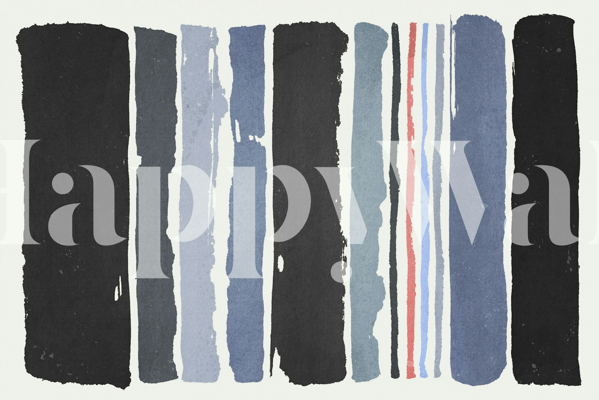 Ink Work 22 behang in een kamerindeling