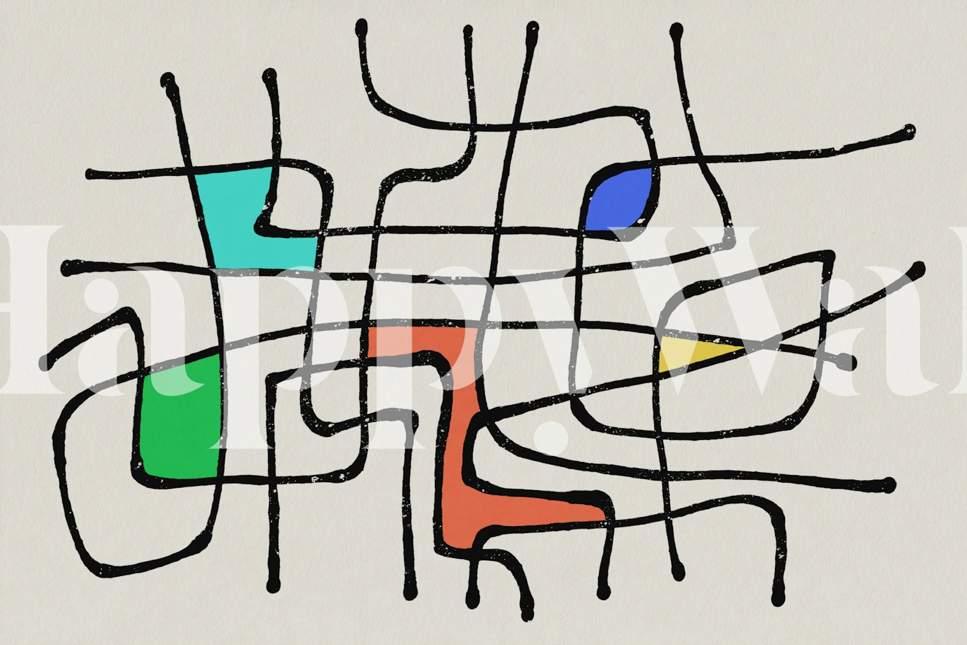 Colorful Ink Work 27 wallpaper in a room