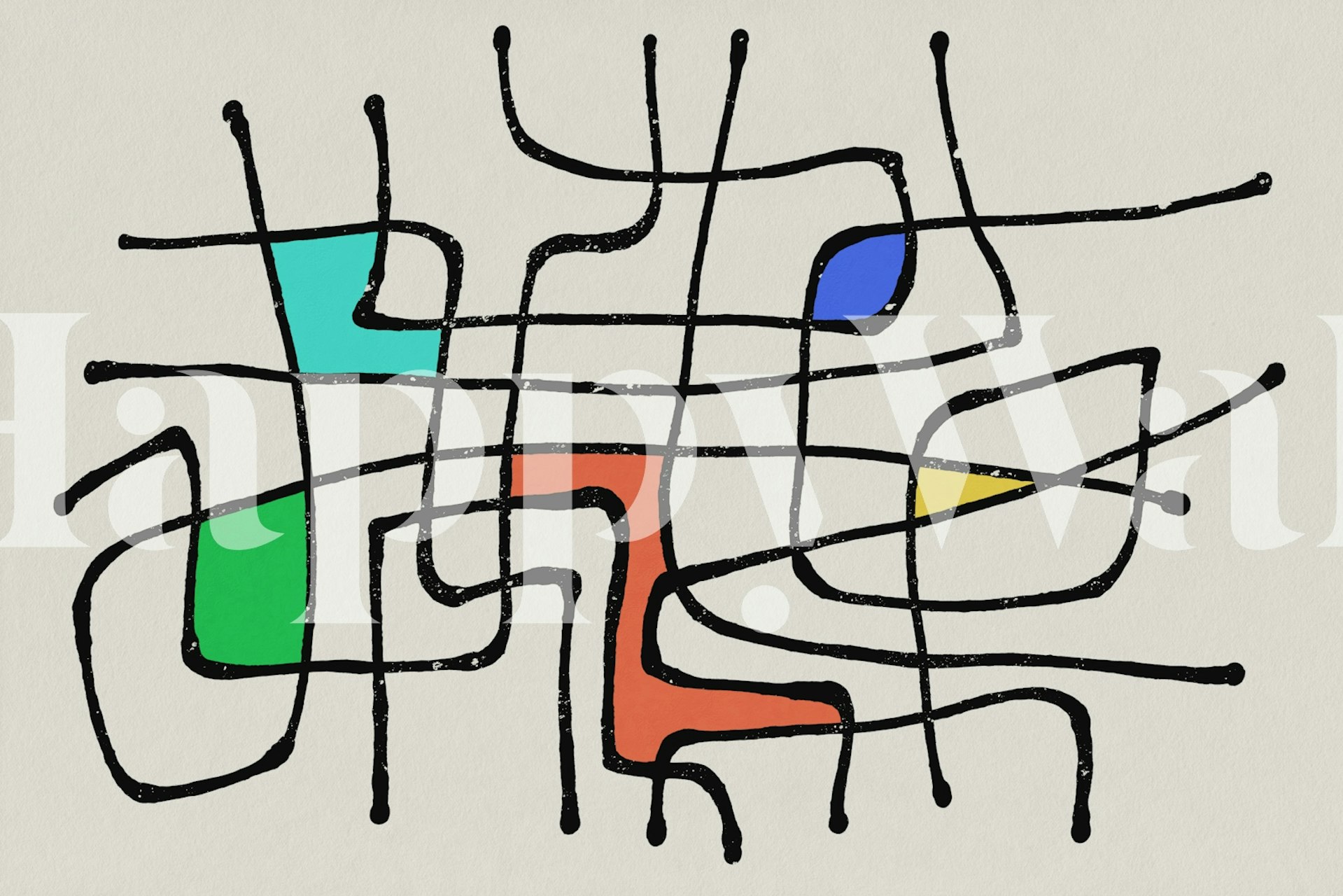 Colorful Ink Work 27 wallpaper in a room