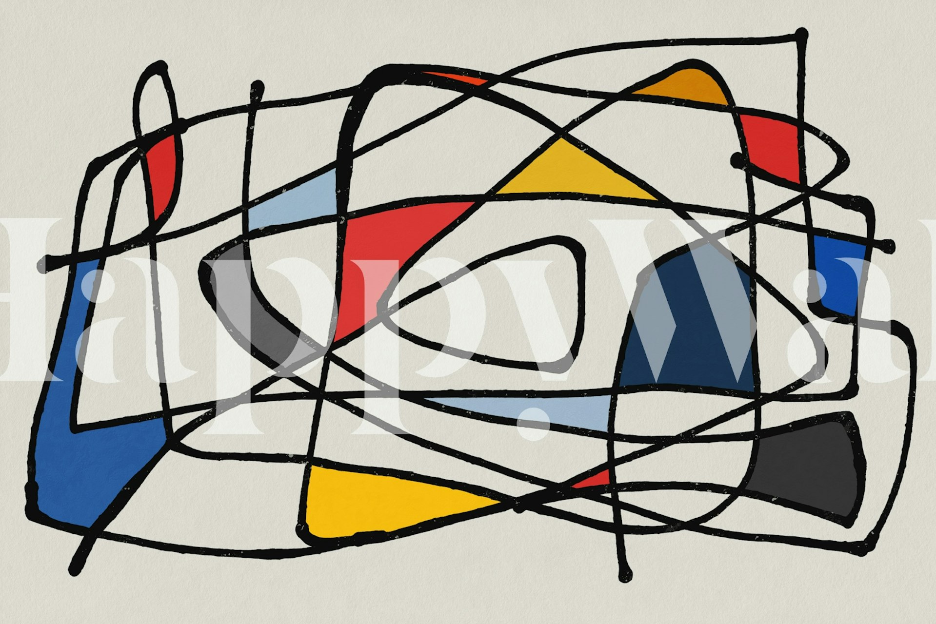 Ink Work 28 wallpaper displayed in a room