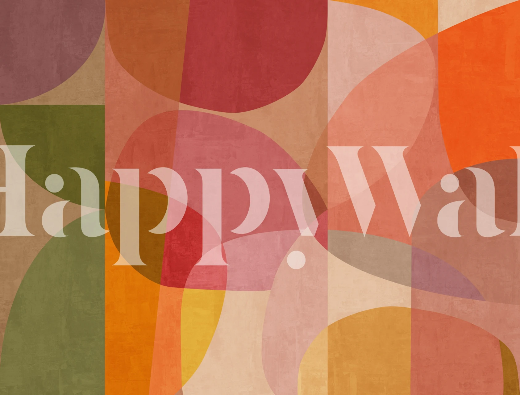 Abstract Autumn Vibes Tapete in einem Raum