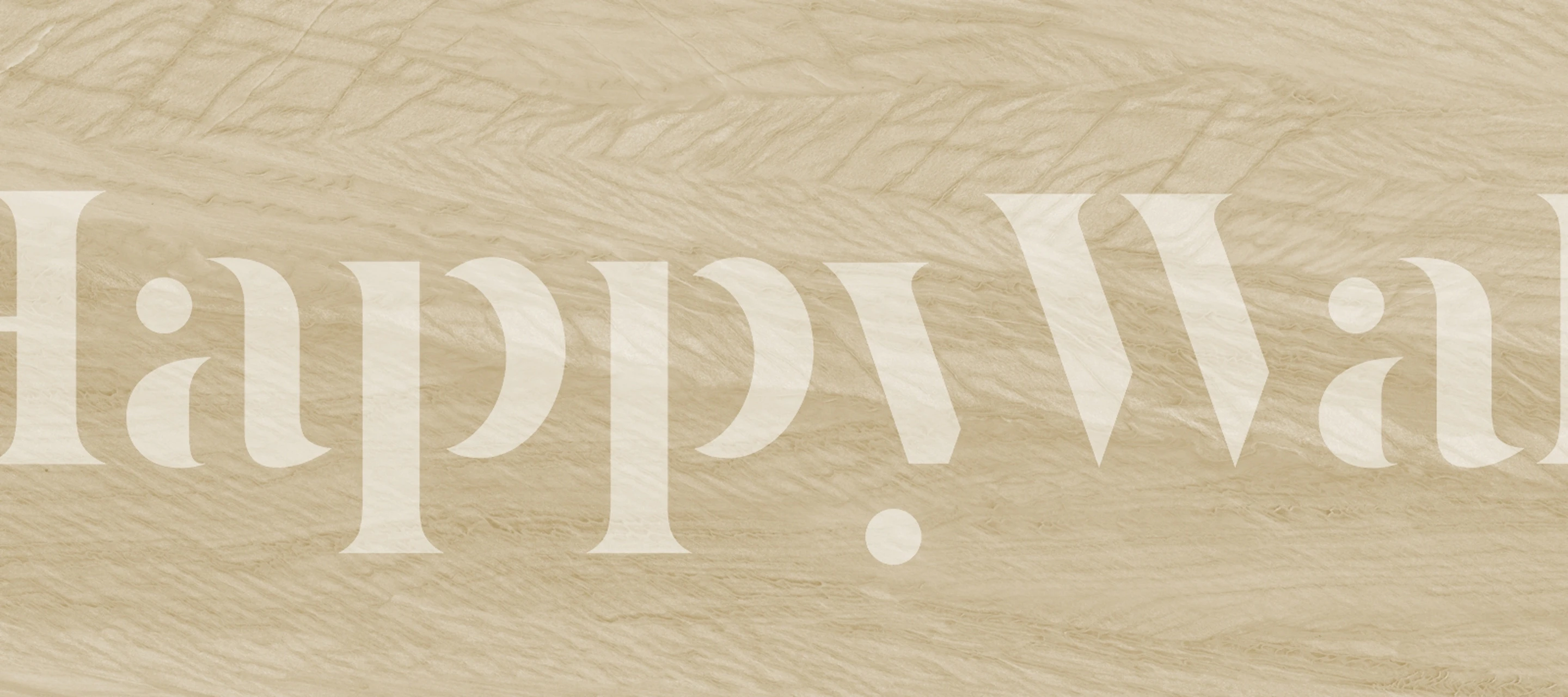 Beige tile look wallpaper in a room