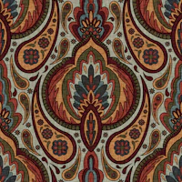 Heritage Paisley in Burnished Reds & Golds tapete