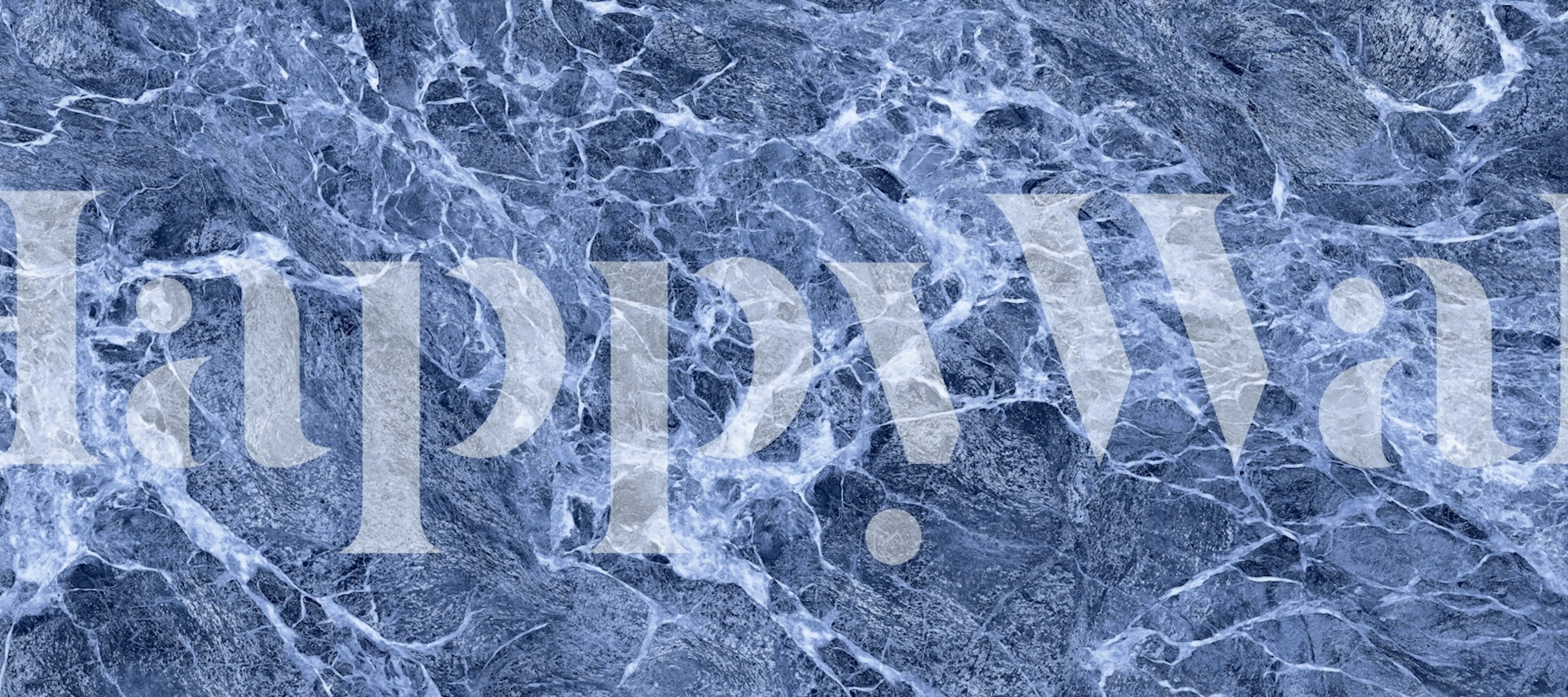 Blue stone tile texture wallpaper in a room