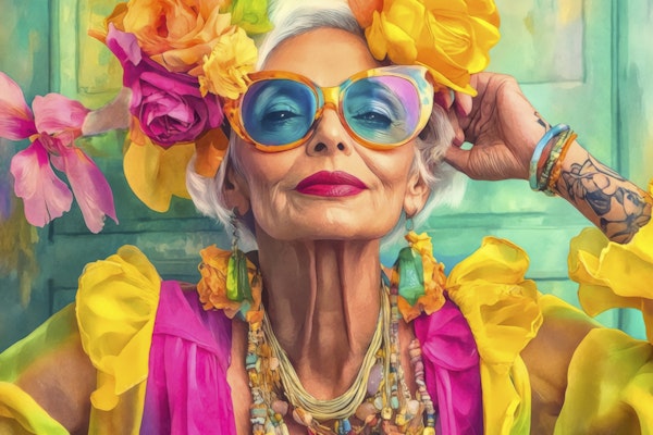 Ageless Confidence Style Icon Portrait