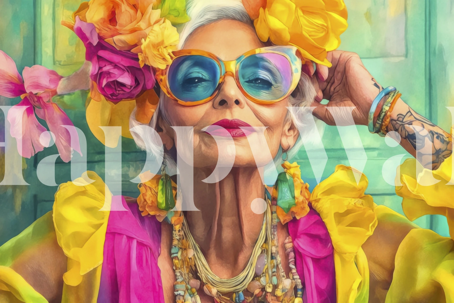 Ageless Confidence wallpaper w stylowym pokoju