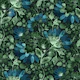 Jewel tone boho emerald green blue floral