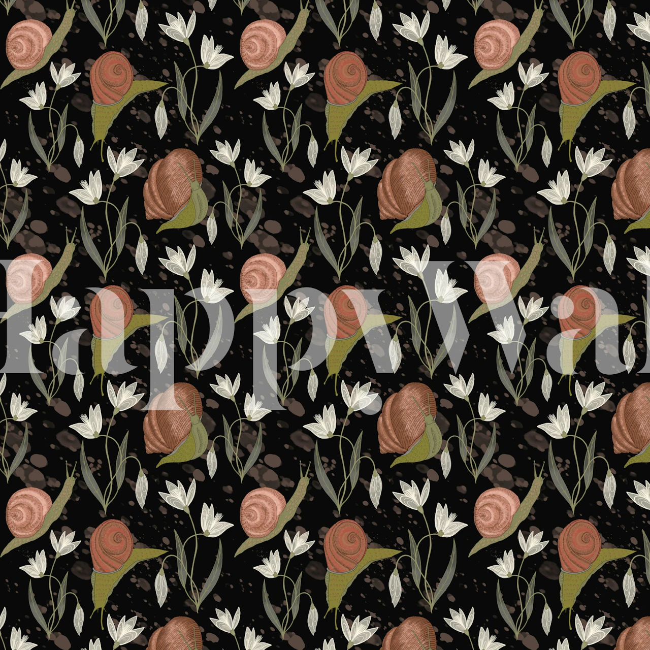 Snailmate Sanctuary wallpaper displayed in a room