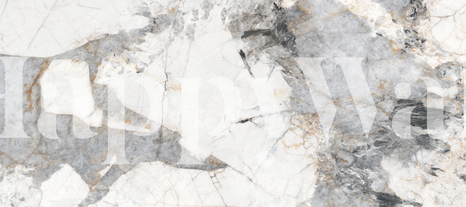 Carrara White Golden Marble tapet i et rom