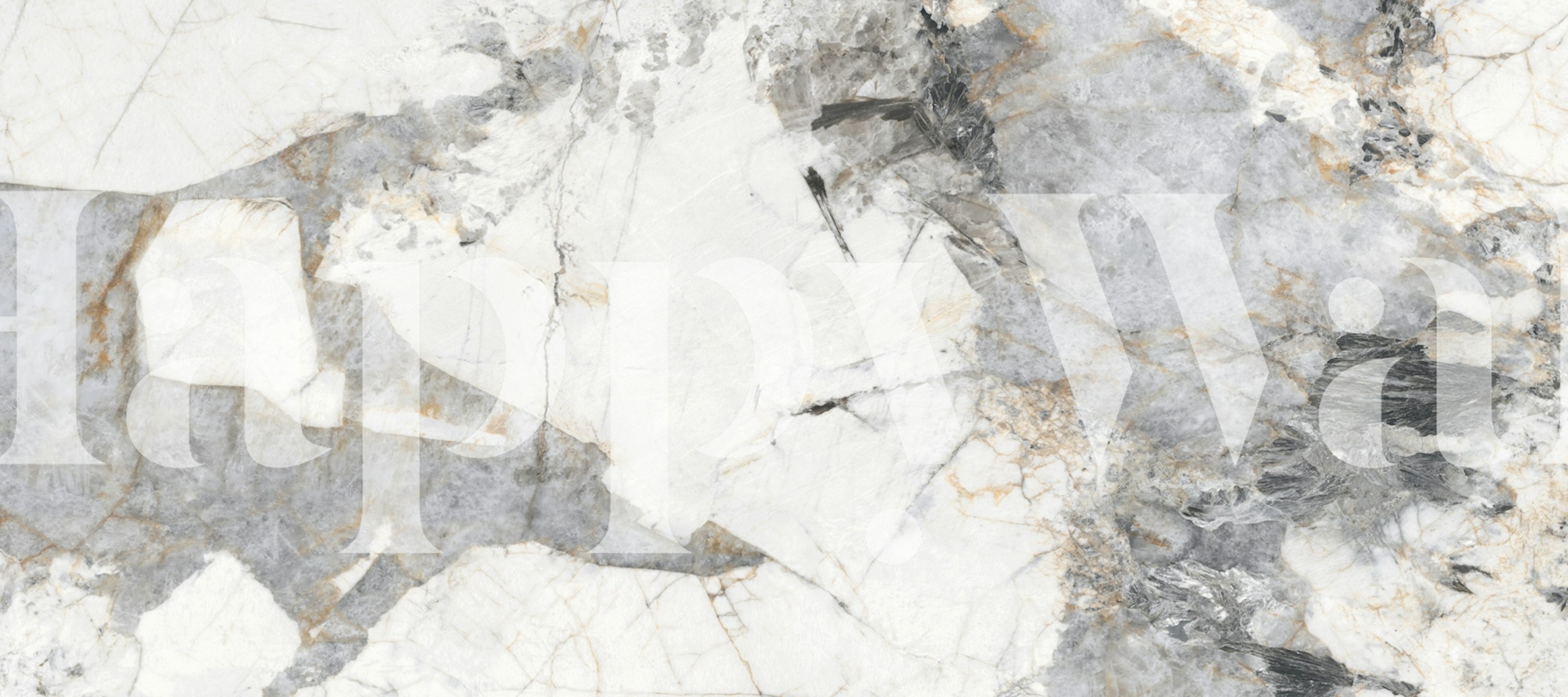 Tapeta Carrara White Golden Marble v místnosti