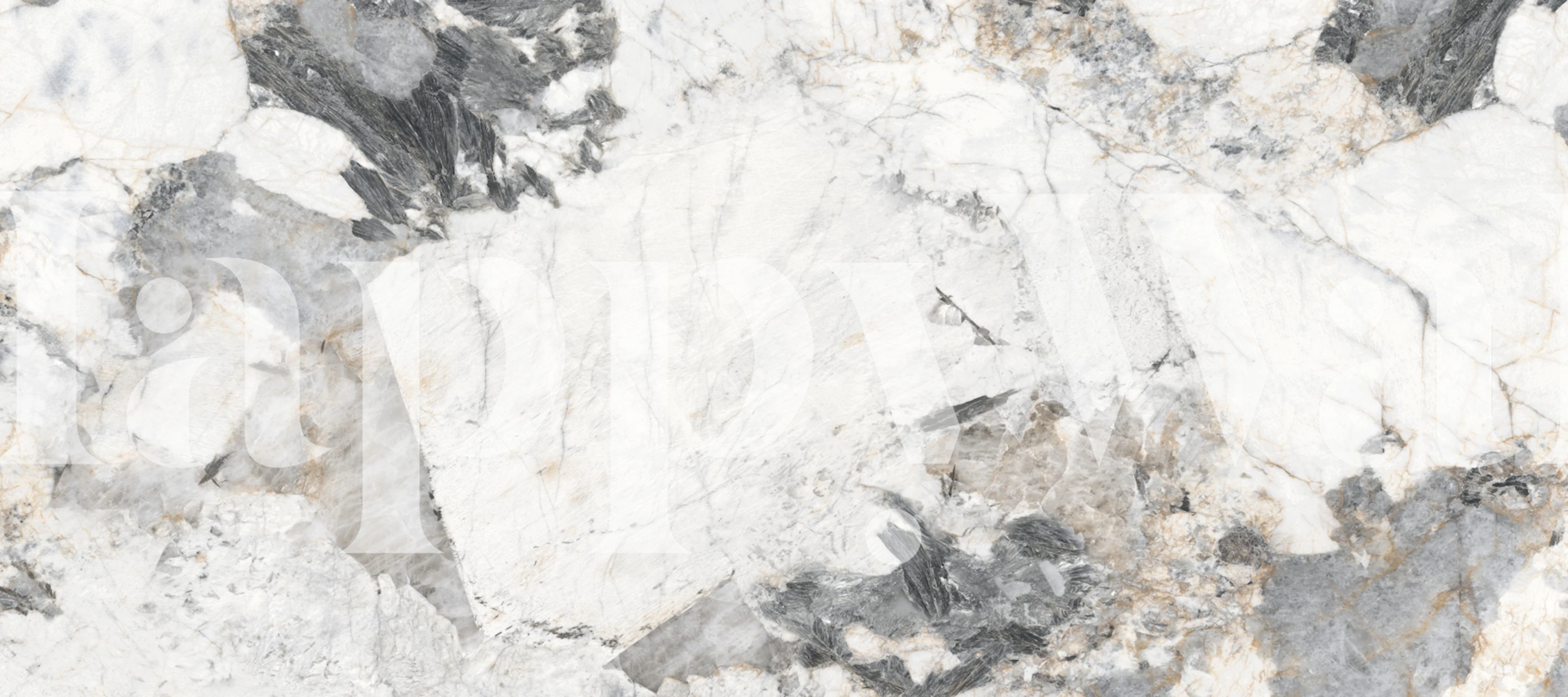 Calacatta Marble Tile wallpaper in a room