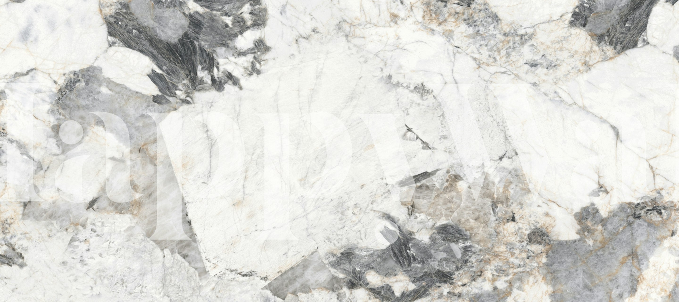 Calacatta Marble Tile wallpaper in a room