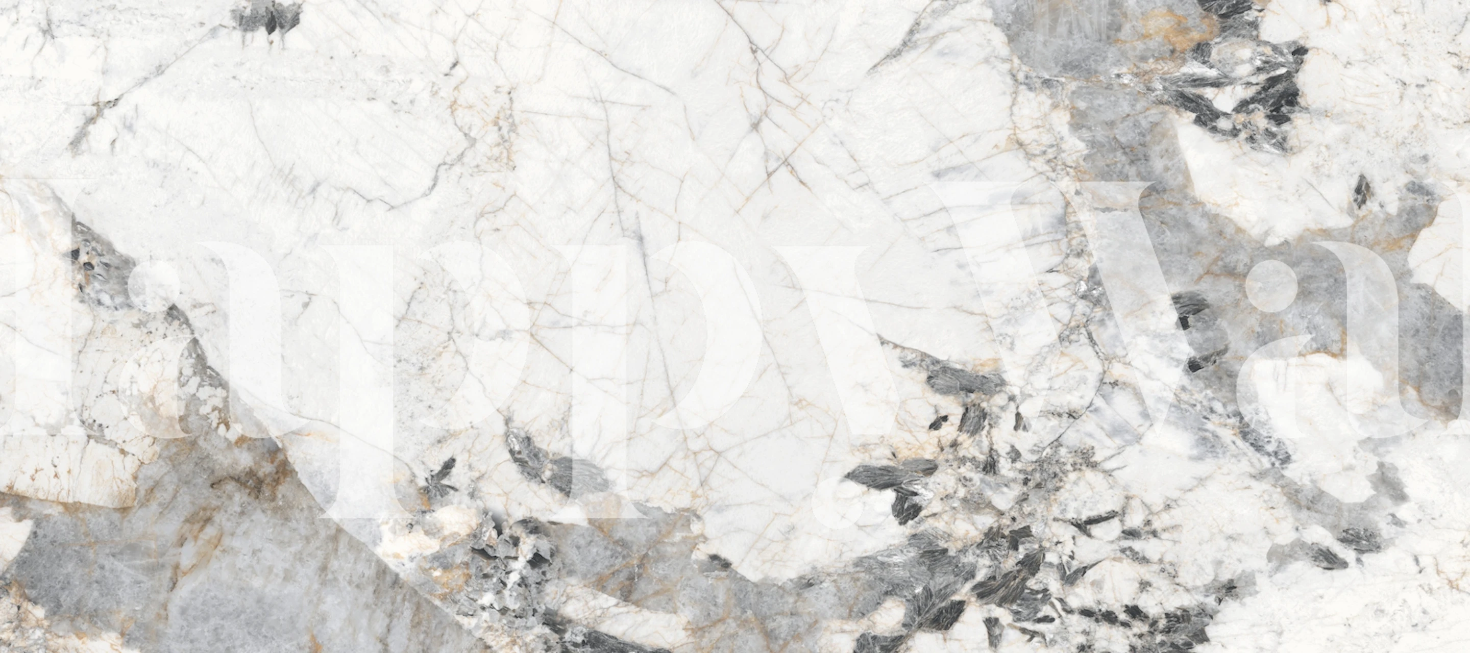White and gray marble pattern wallpaper