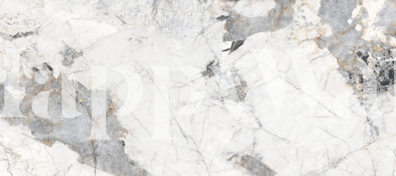 White Volakas Bianco Marble wallpaper in a room