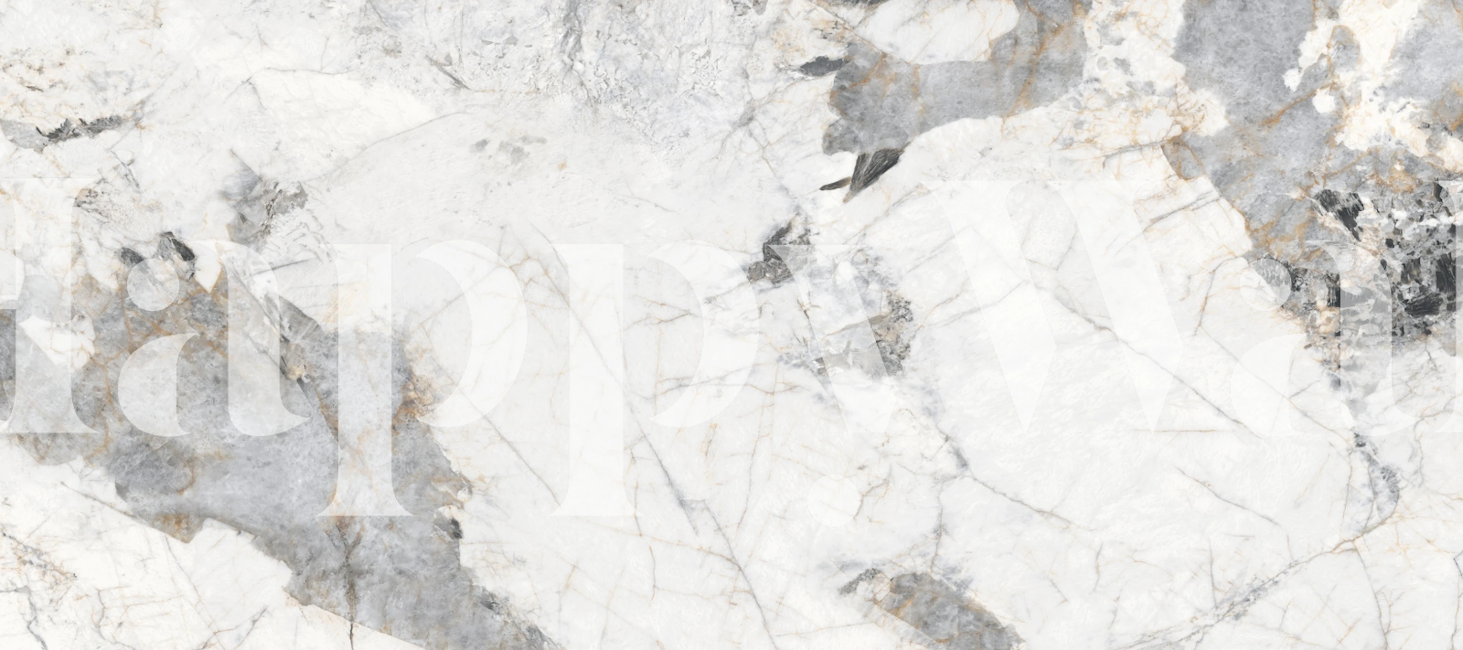 White Volakas Bianco Marble behang in een kamer