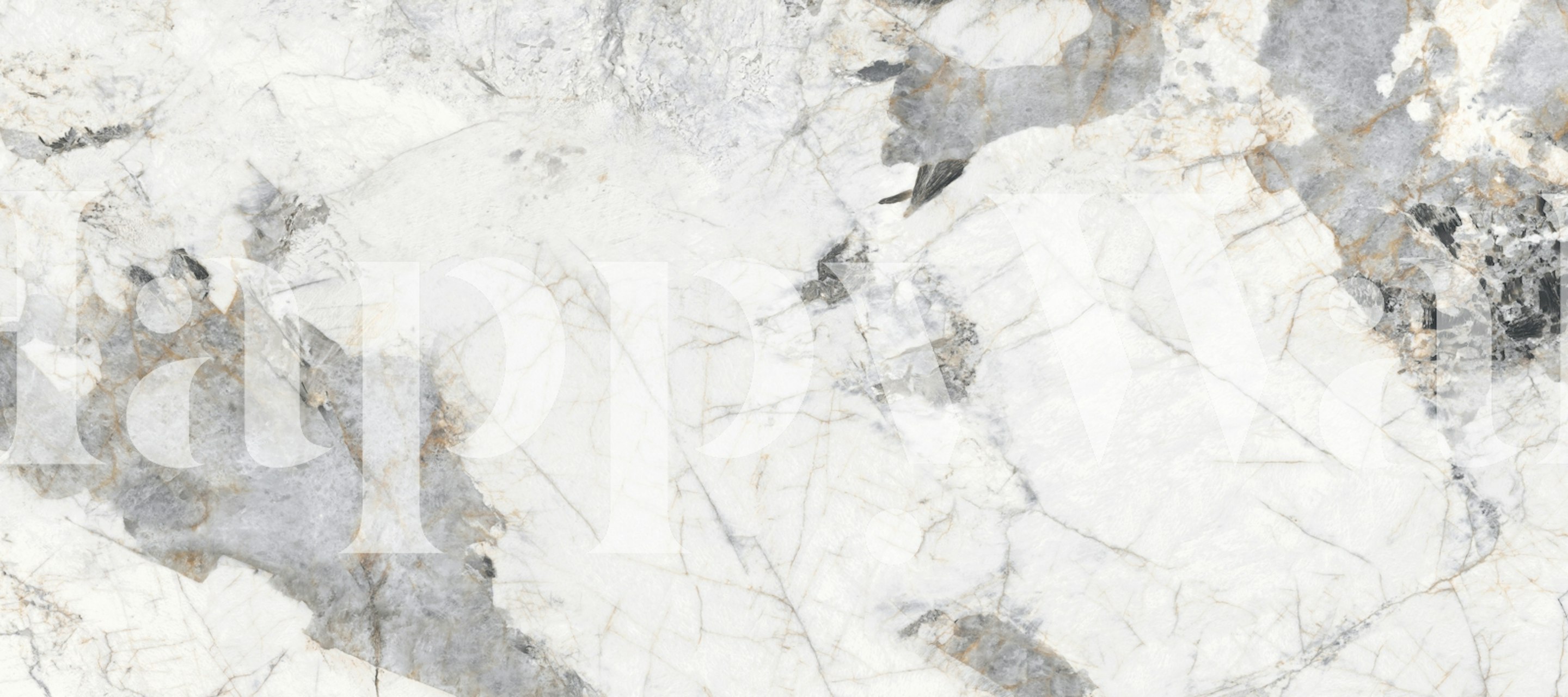 Papel pintado White Volakas Bianco Marble en una habitación