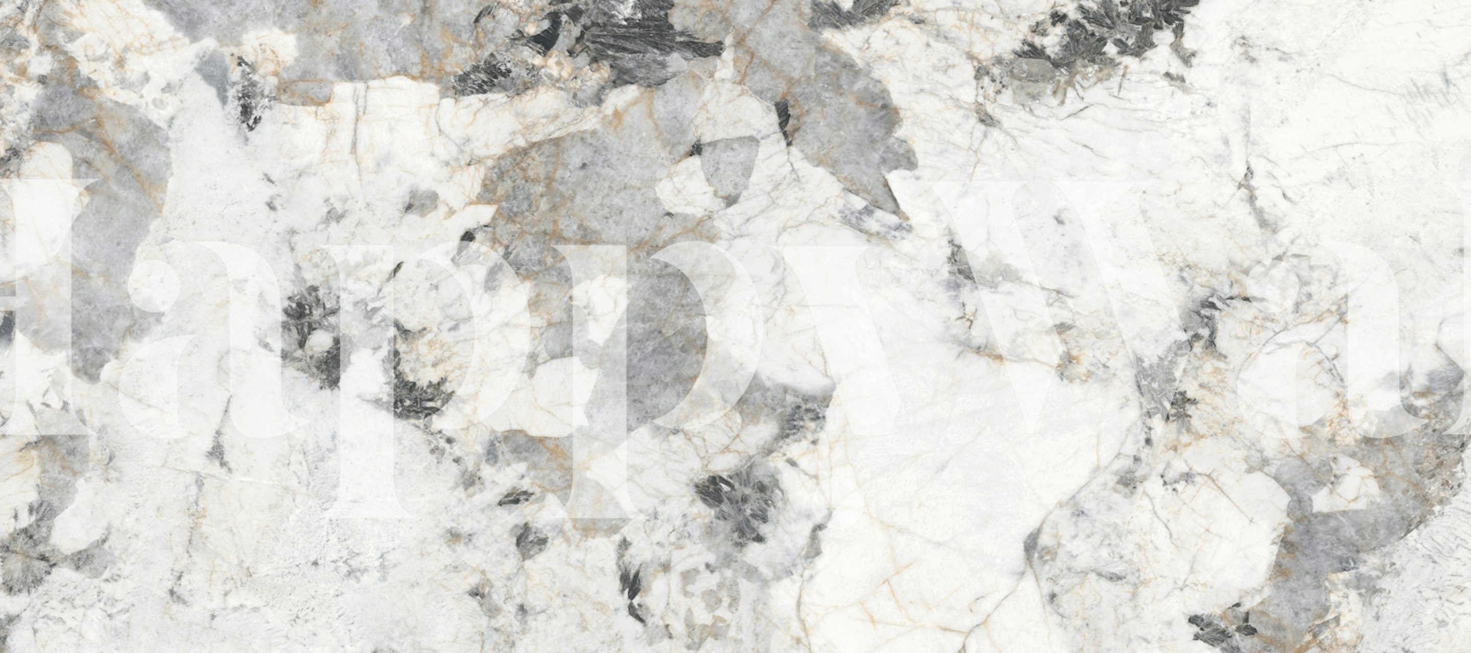 White and gray marble pattern wallpaper