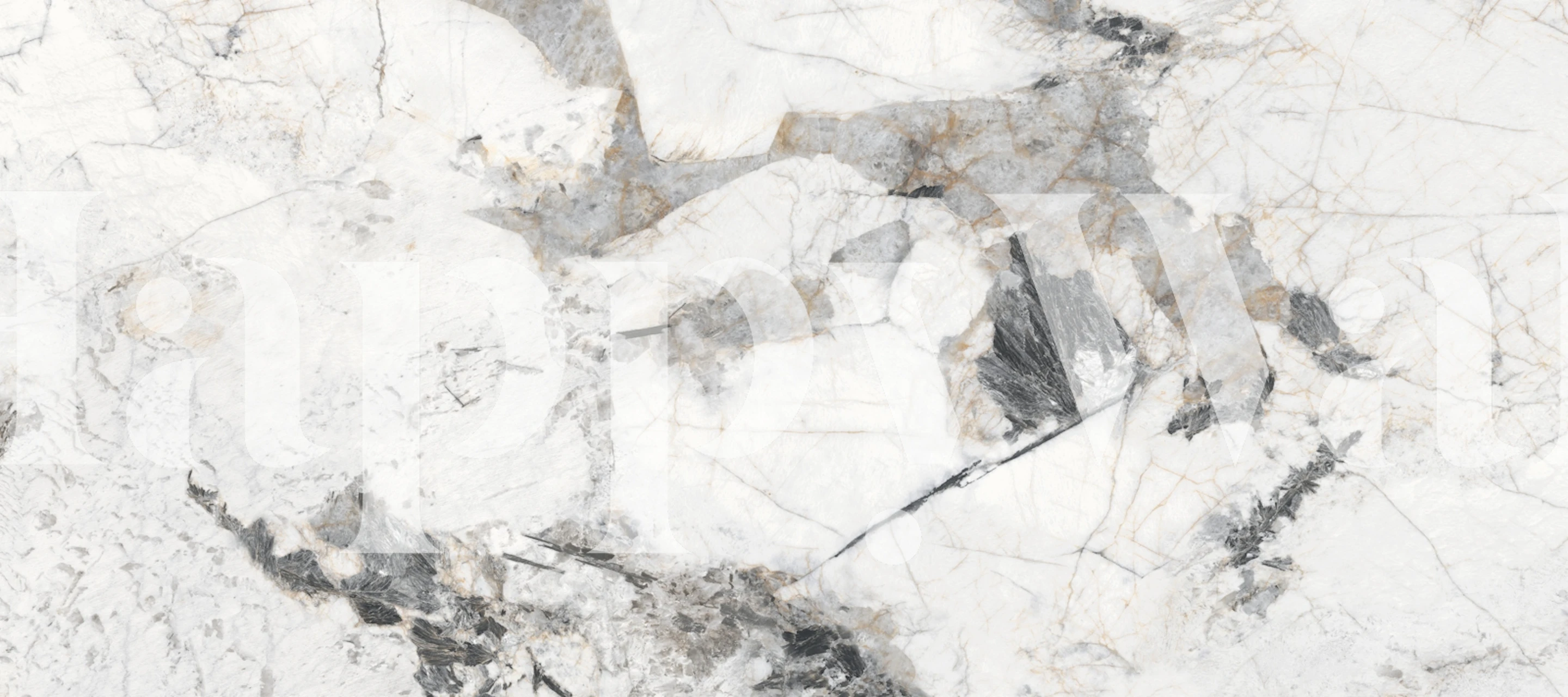 Arabescato Breccia Marble wallpaper in a room