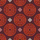 Asian ornaments burgundy red