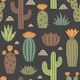 Western cactus garden black