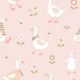 Geese chasing bees pink