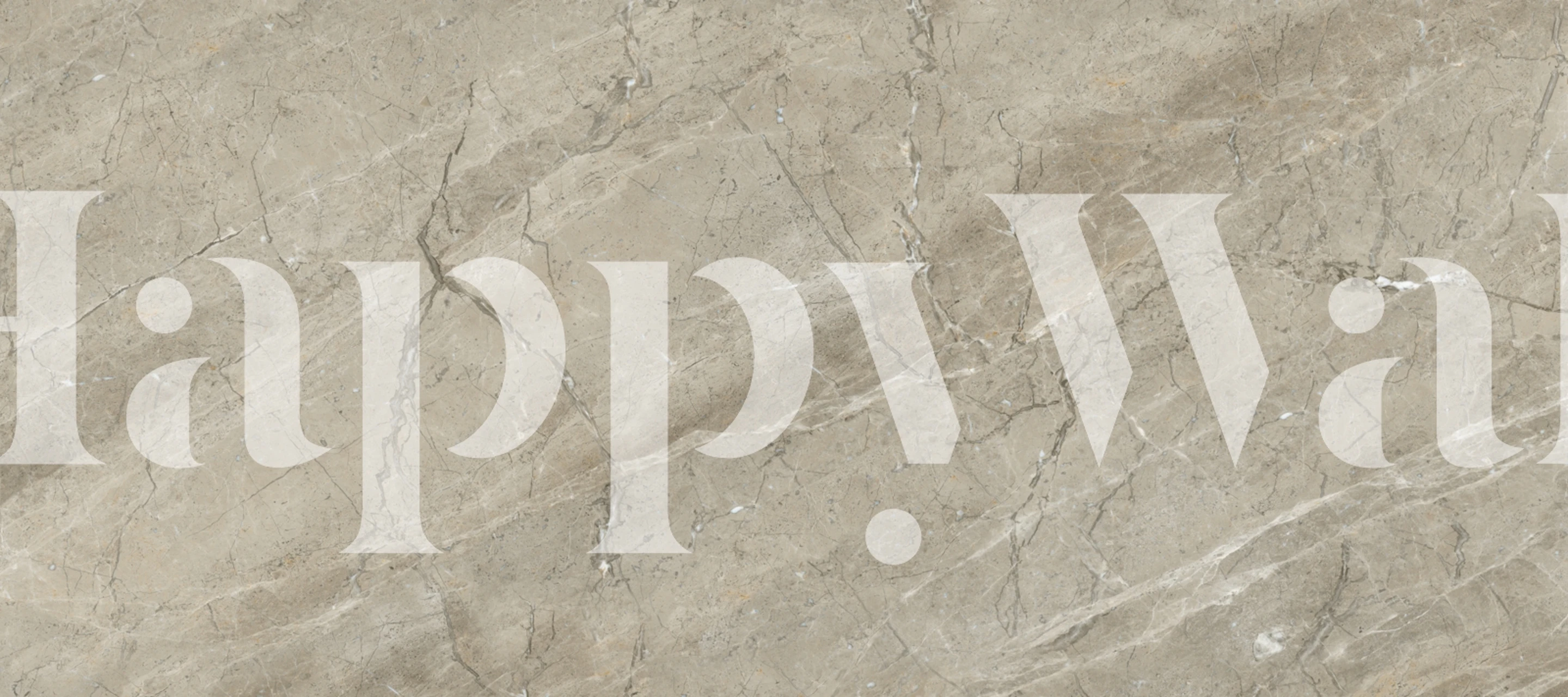 Natural marble wallpaper in beige tones with gray veins