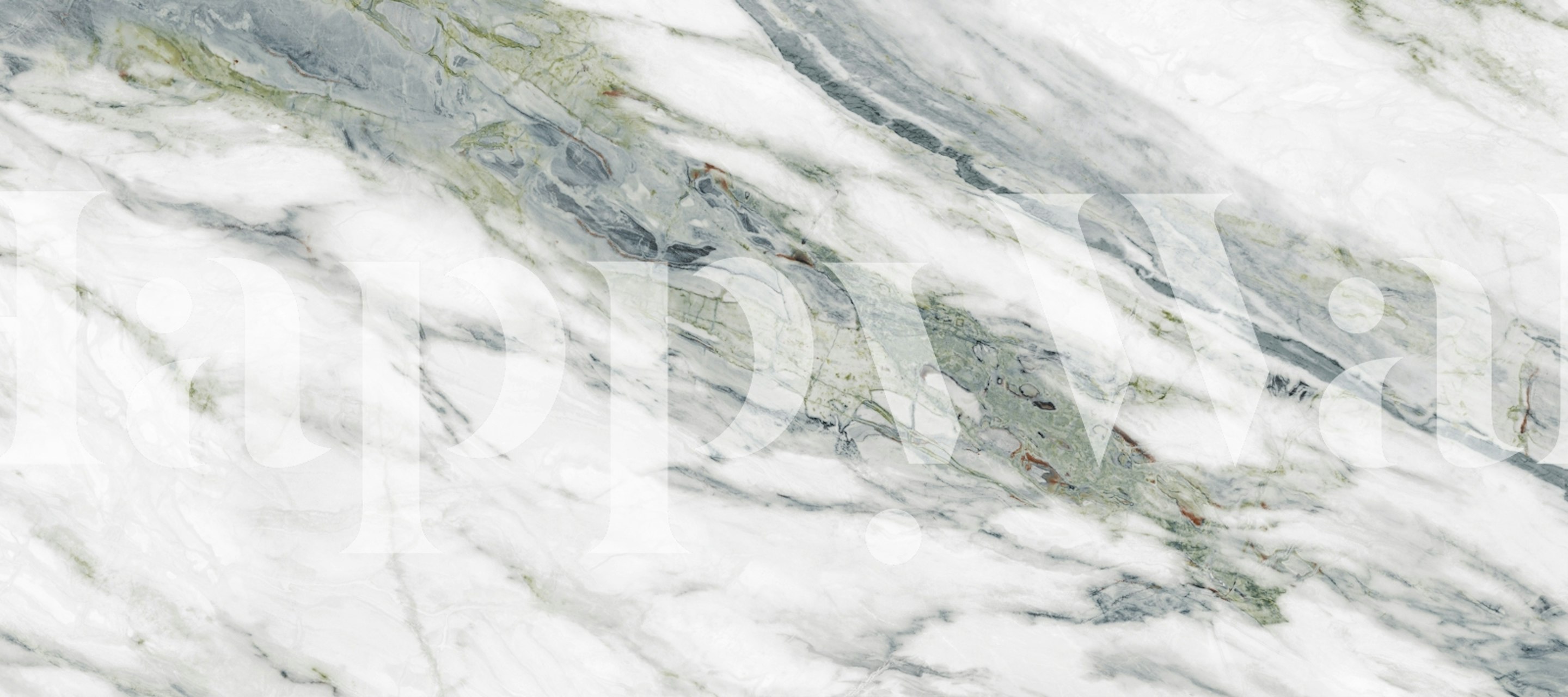 White marble wallpaper in a room