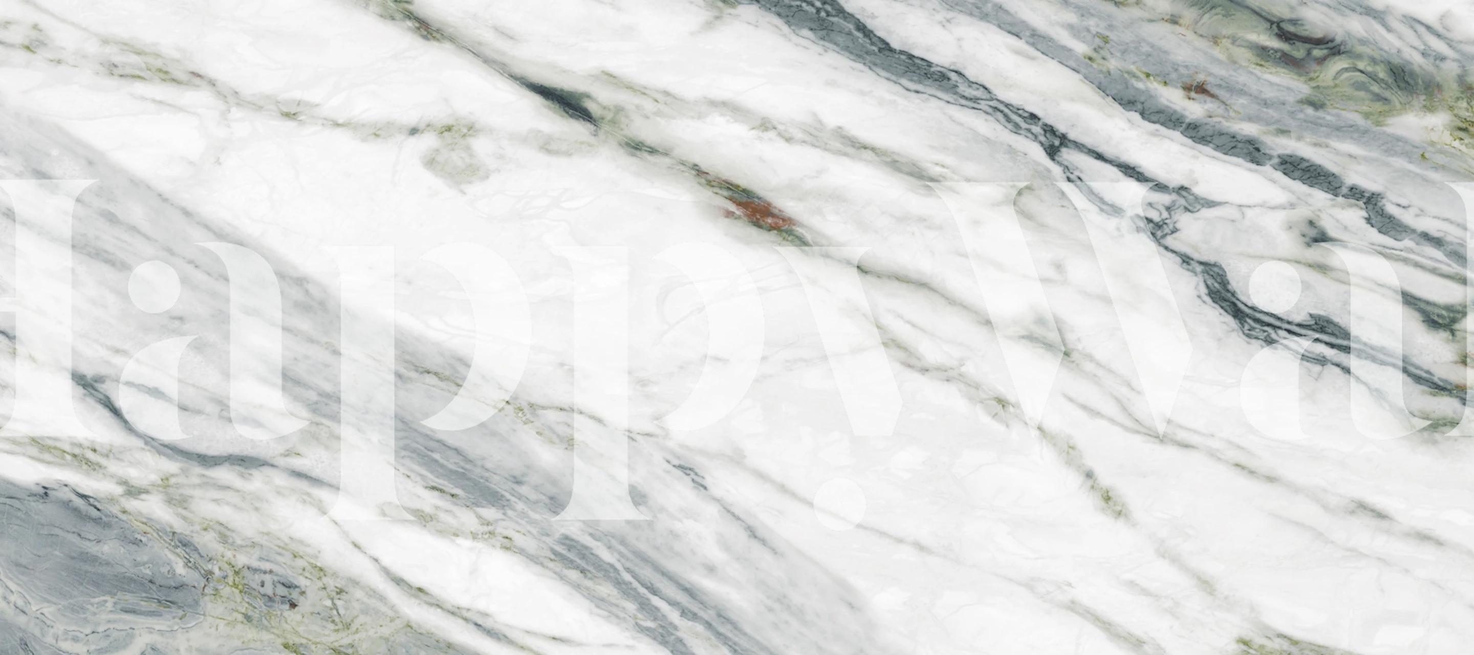 Papel tapiz Verde Calacatta Marble en una habitación