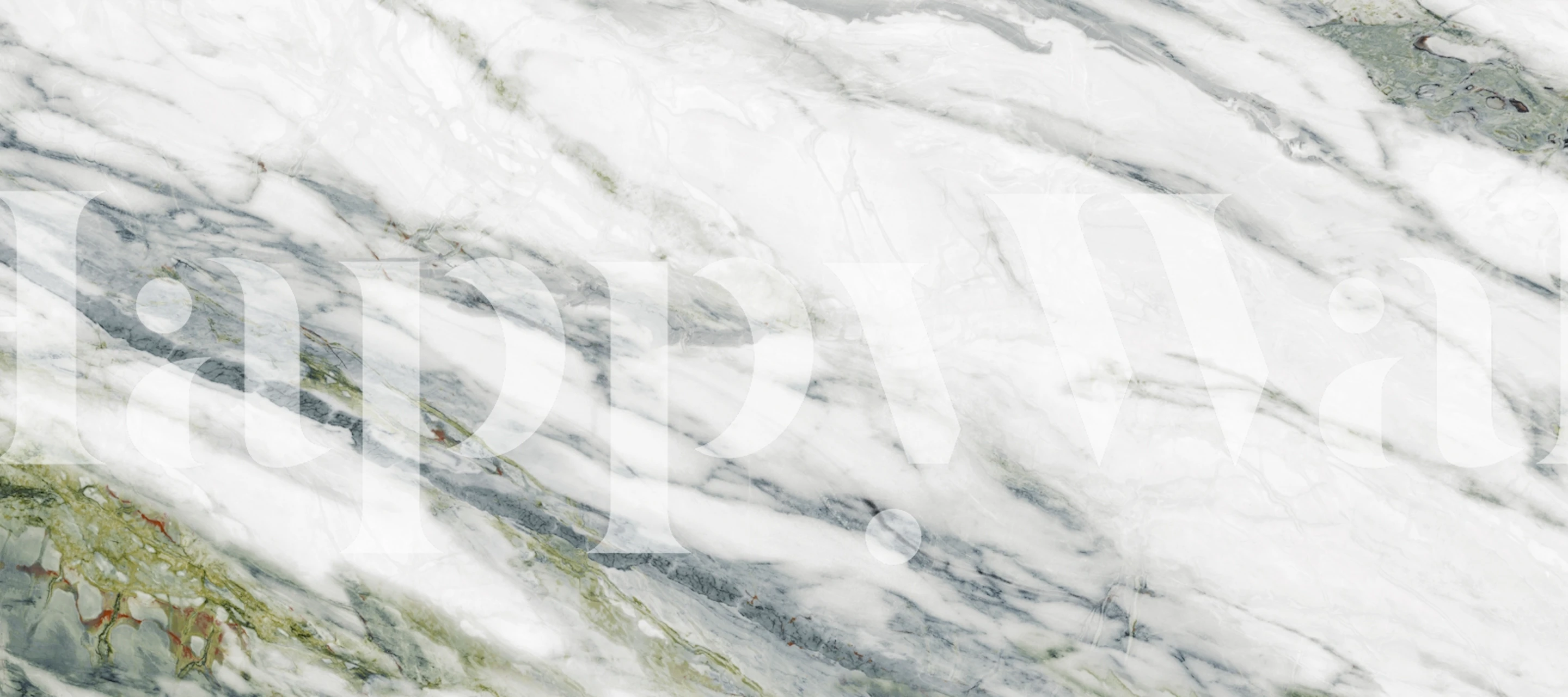 White and green marble texture wallpaper