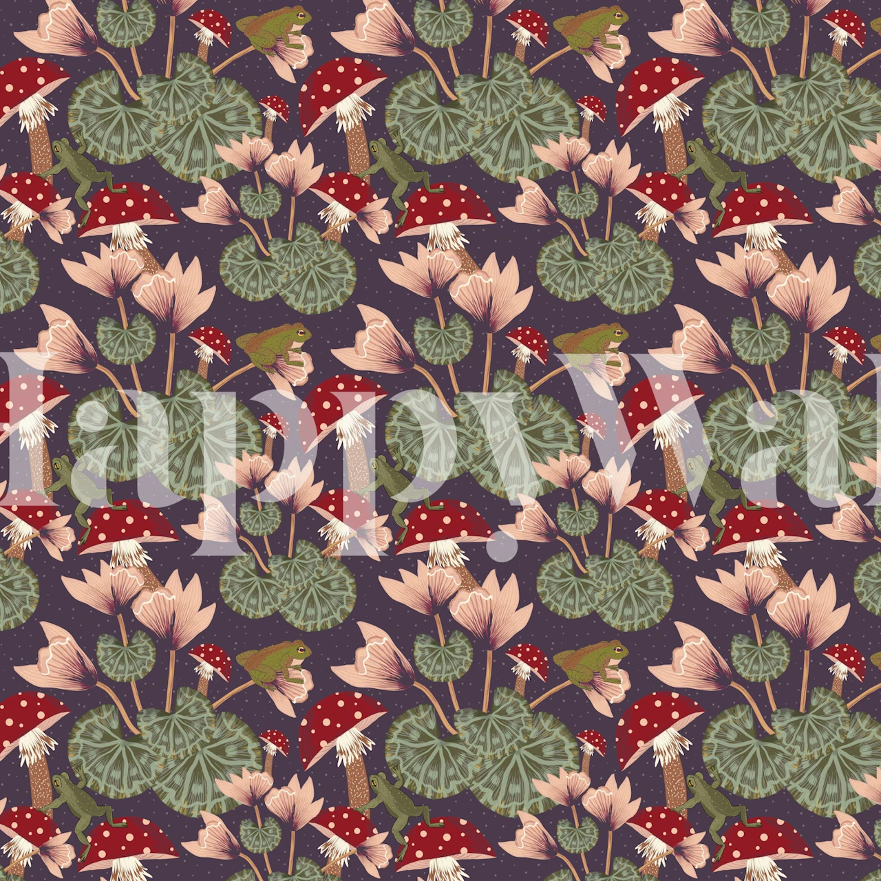 Design de papier peint Toad and Tuffet dans une pièce