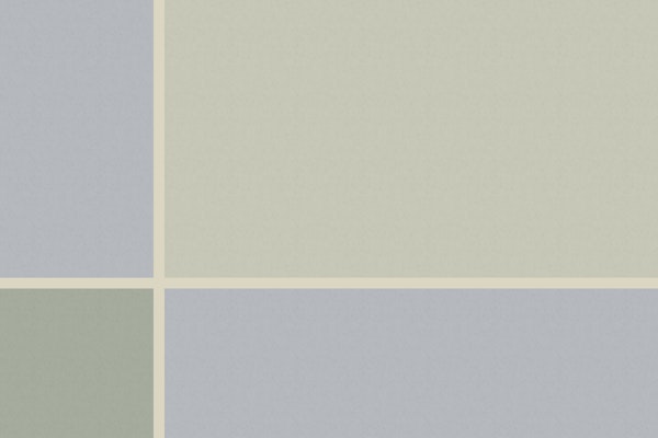 Geometric Color Block – Muted Green & Blue