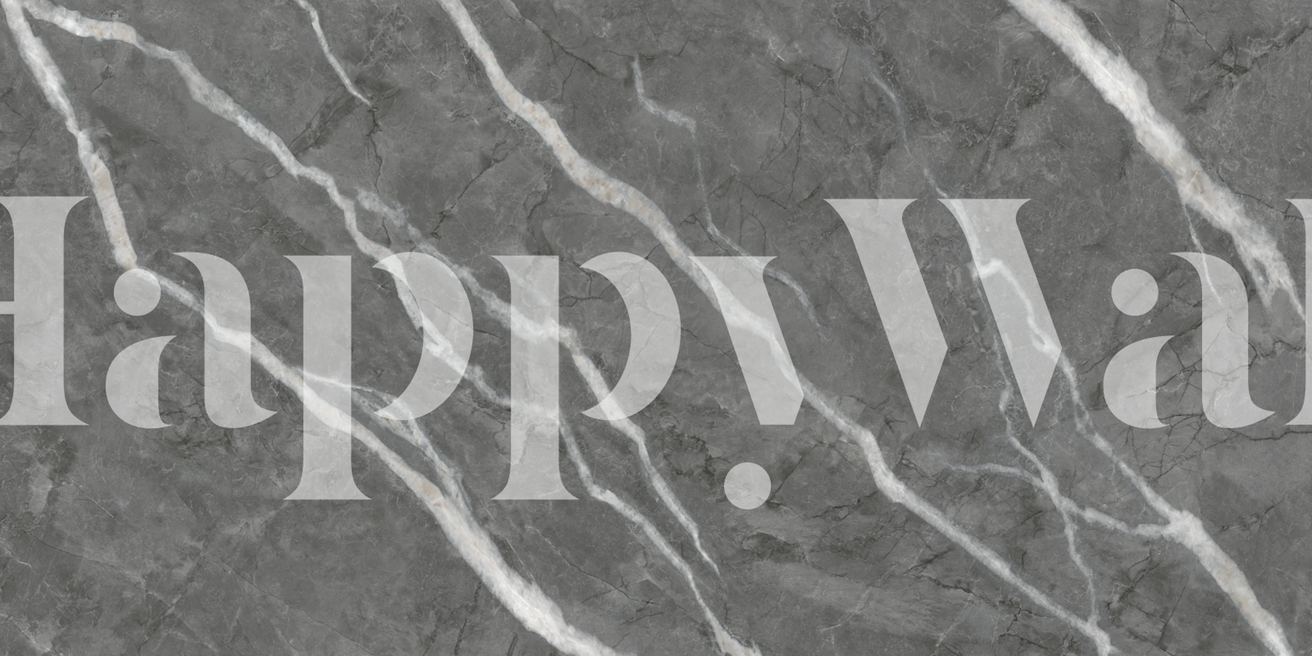 Pietra Grey Marble Stone wallpaper in a room