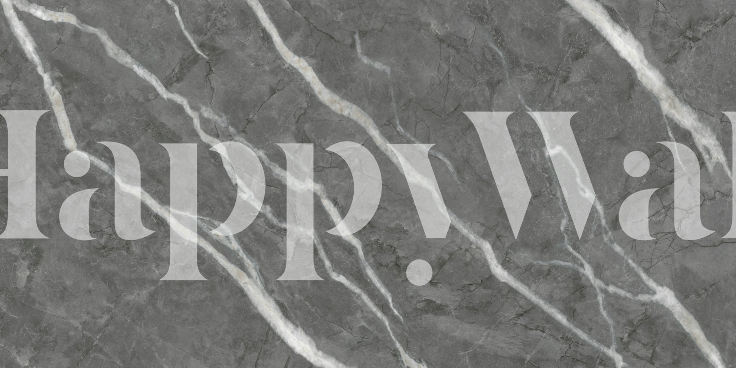 Pietra Grey Marble Stone wallpaper in a room