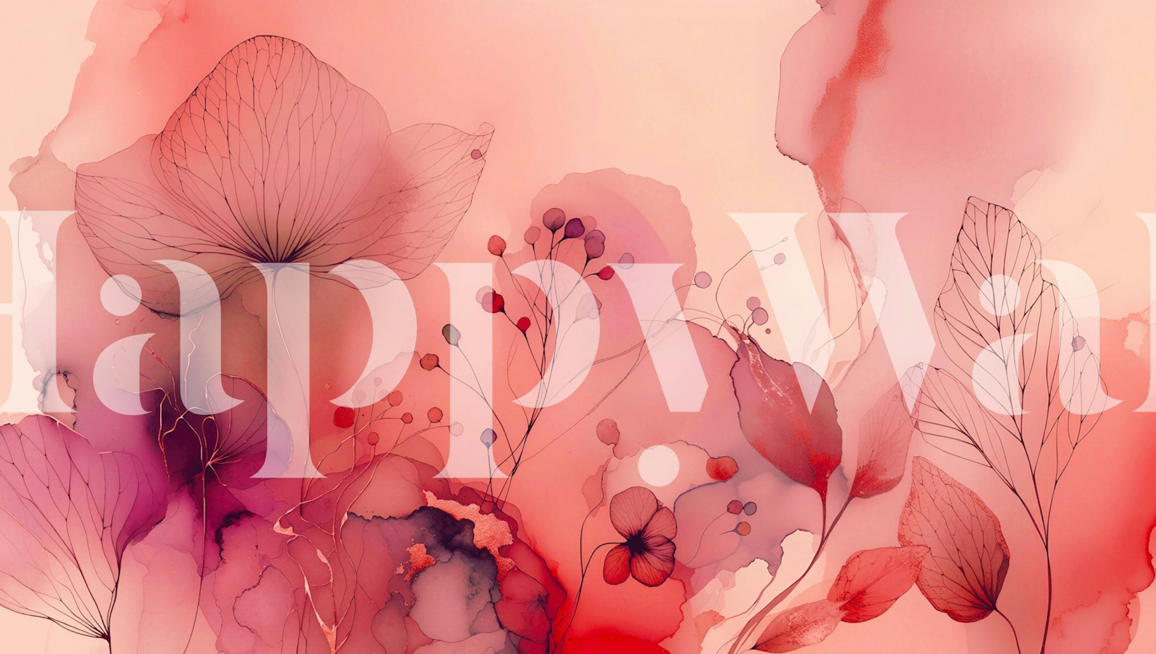 Floral wallpaper with autumn tones