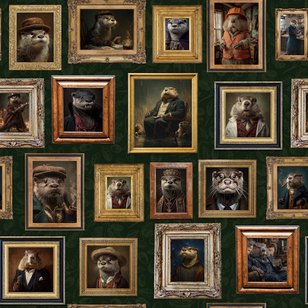 Whimsical Vintage Otter Gallery