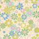 Fresh Pastel Retro Garden Floral Pattern