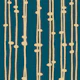 Boho Jewel Tone Stripes Retro Teal