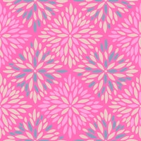 Dahlia Diamonds Boho Floral Tile Fuchsia Pink tapete